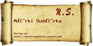 Márki Sudárka névjegykártya